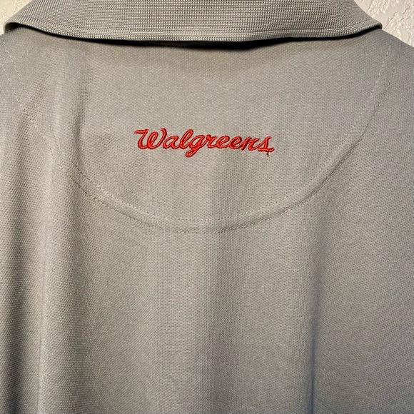 Walgreens Polo Men’s 2XL Employee Work Uniform Grey Long Sleeve Shirt Workwear - Picture 4 of 10